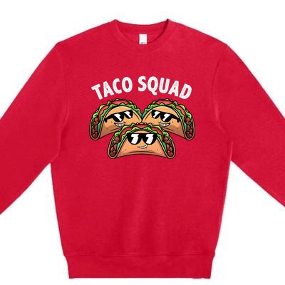 Cool Taco Design Taco Mexican Dish Lovers Premium Crewneck Sweatshirt