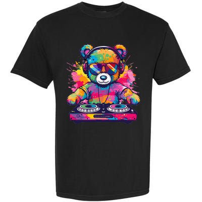 Cartoon Teddy Dj Garment-Dyed Heavyweight T-Shirt