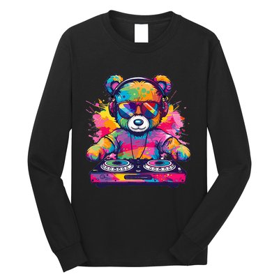 Cartoon Teddy Dj Long Sleeve Shirt