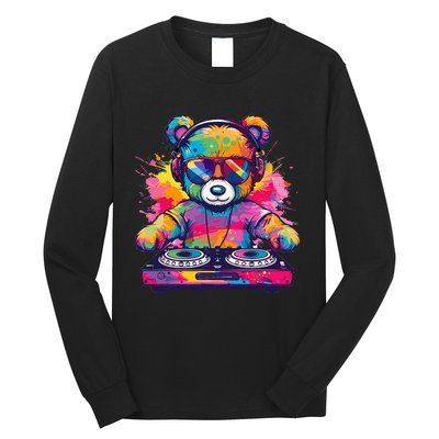 Cartoon Teddy Dj Long Sleeve Shirt