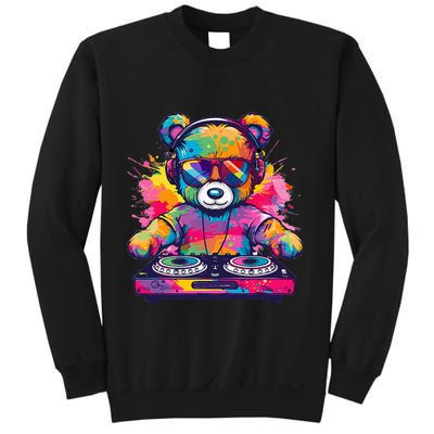 Cartoon Teddy Dj Sweatshirt