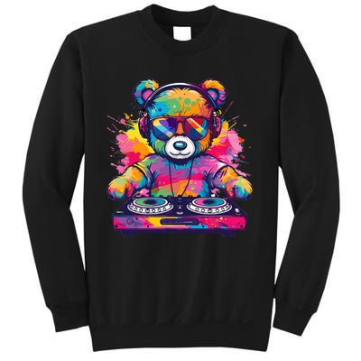 Cartoon Teddy Dj Sweatshirt