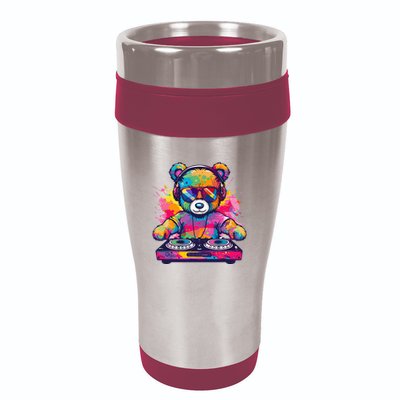 Cartoon Teddy Dj 16oz Travel Tumbler