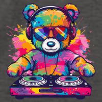 Cartoon Teddy Dj Vector Backpack