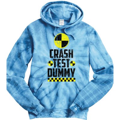 Crash Test Dummy Last Minute Costume Funny Halloween Tie Dye Hoodie