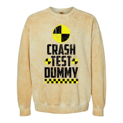 Crash Test Dummy Last Minute Costume Funny Halloween Colorblast Crewneck Sweatshirt