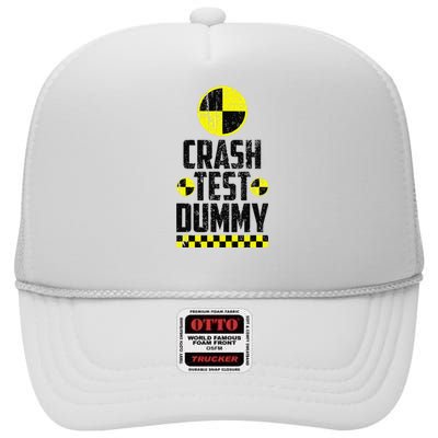 Crash Test Dummy Last Minute Costume Funny Halloween High Crown Mesh Back Trucker Hat