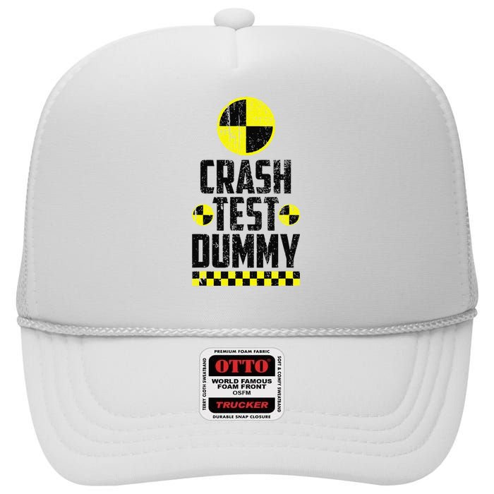 Crash Test Dummy Last Minute Costume Funny Halloween High Crown Mesh Back Trucker Hat