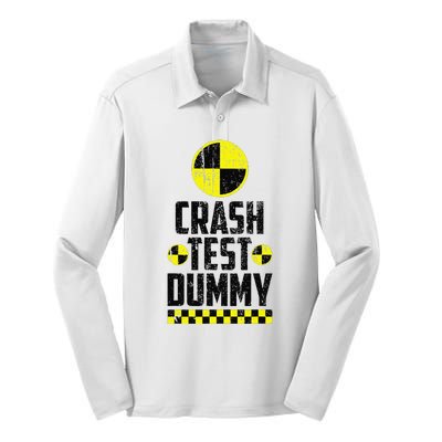 Crash Test Dummy Last Minute Costume Funny Halloween Silk Touch Performance Long Sleeve Polo