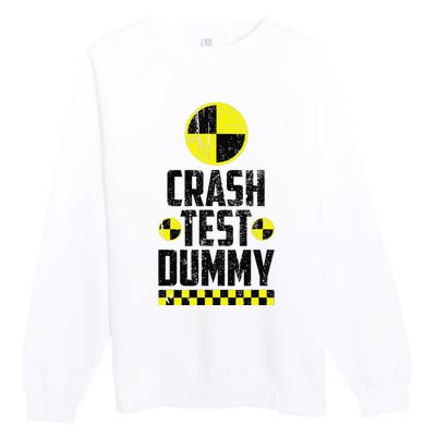 Crash Test Dummy Last Minute Costume Funny Halloween Premium Crewneck Sweatshirt