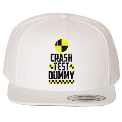 Crash Test Dummy Last Minute Costume Funny Halloween Wool Snapback Cap