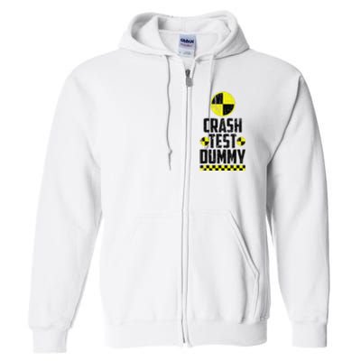 Crash Test Dummy Last Minute Costume Funny Halloween Full Zip Hoodie