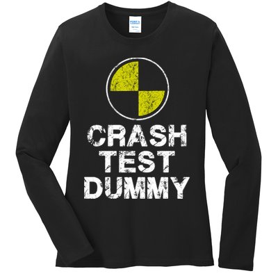 Crash Test Dummy Ladies Long Sleeve Shirt