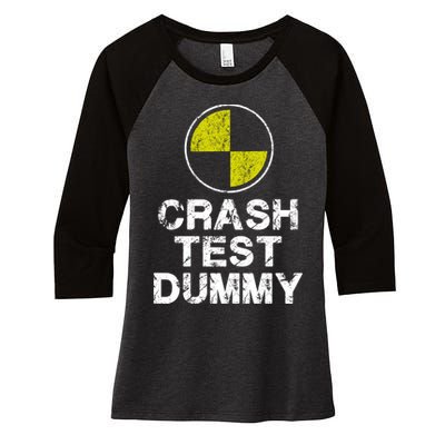 Crash Test Dummy Women's Tri-Blend 3/4-Sleeve Raglan Shirt