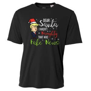 Christmas Trump Dear Santa Fake News Funny Xmas Cooling Performance Crew T-Shirt