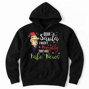 Christmas Trump Dear Santa Fake News Funny Xmas Hoodie