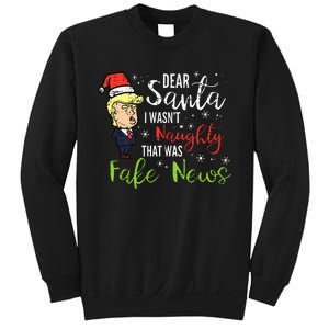 Christmas Trump Dear Santa Fake News Funny Xmas Sweatshirt