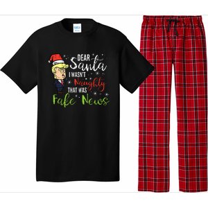 Christmas Trump Dear Santa Fake News Funny Xmas Pajama Set