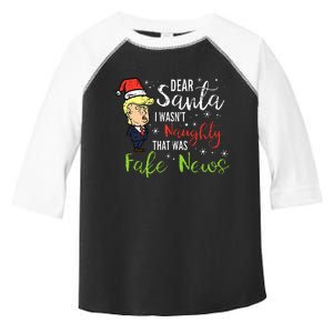 Christmas Trump Dear Santa Fake News Funny Xmas Toddler Fine Jersey T-Shirt