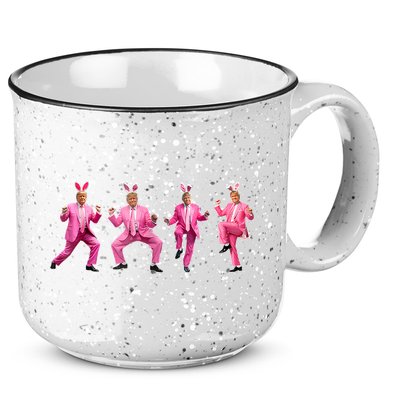 Cute Trump Dance Easter Day Bunny Funny Trump Easter Day 15oz Campfire Ceramic Mug