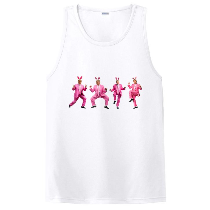 Cute Trump Dance Easter Day Bunny Funny Trump Easter Day PosiCharge Competitor Tank