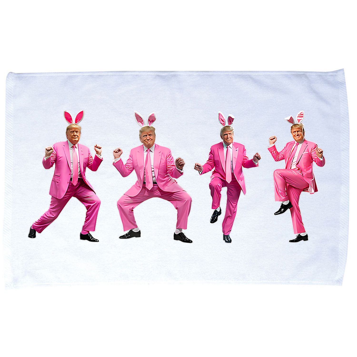 Cute Trump Dance Easter Day Bunny Funny Trump Easter Day Microfiber Hand Towel