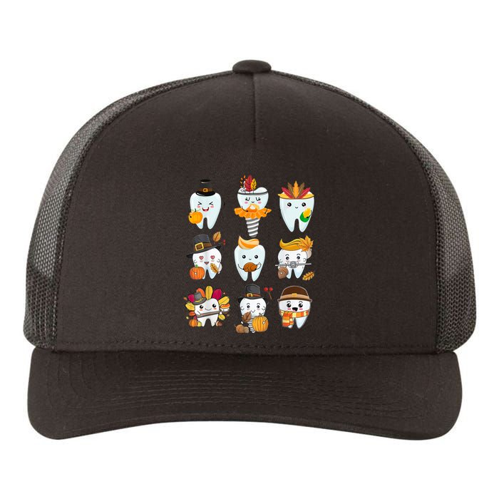 Cute Teeth Dental Squad Dental Assistant Thanksgiving Yupoong Adult 5-Panel Trucker Hat