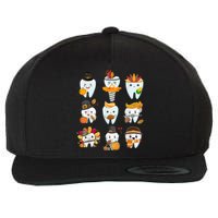 Cute Teeth Dental Squad Dental Assistant Thanksgiving Wool Snapback Cap