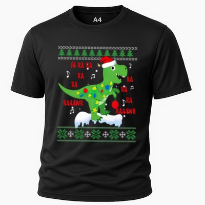 Christmas Tree Dinosaur Fa Ra Ra Rawr Rawr Trex Xmas Pajama Gift Performance Shirt