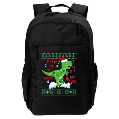 Christmas Tree Dinosaur Fa Ra Ra Rawr Rawr Trex Xmas Pajama Gift Backpack