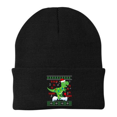 Christmas Tree Dinosaur Fa Ra Ra Rawr Rawr Trex Xmas Pajama Gift Beanie