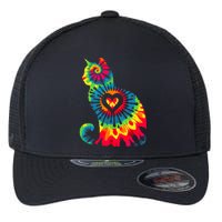 Cat Tie Dye Colorful Pet Mom Dad Lover Meow Flexfit Unipanel Trucker Cap