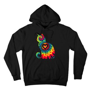 Cat Tie Dye Colorful Pet Mom Dad Lover Meow Hoodie