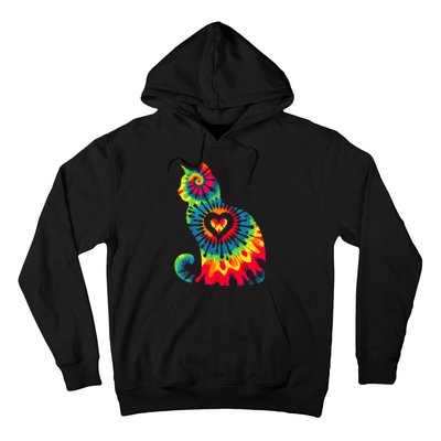 Cat Tie Dye Colorful Pet Mom Dad Lover Meow Hoodie