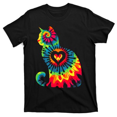 Cat Tie Dye Colorful Pet Mom Dad Lover Meow T-Shirt