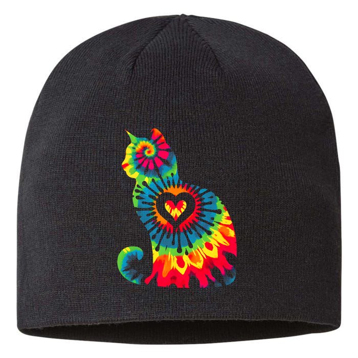 Cat Tie Dye Colorful Pet Mom Dad Lover Meow Sustainable Beanie