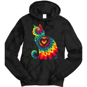 Cat Tie Dye Colorful Pet Mom Dad Lover Meow Tie Dye Hoodie