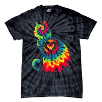 Cat Tie Dye Colorful Pet Mom Dad Lover Meow Tie-Dye T-Shirt