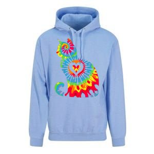 Cat Tie Dye Colorful Pet Mom Dad Lover Meow Unisex Surf Hoodie