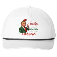 Christmas Trump Dear Santa Fake News Funny Xmas Trump 47 Snapback Five-Panel Rope Hat