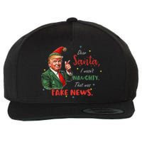 Christmas Trump Dear Santa Fake News Funny Xmas Trump 47 Wool Snapback Cap