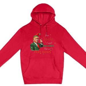 Christmas Trump Dear Santa Fake News Funny Xmas Trump 47 Premium Pullover Hoodie