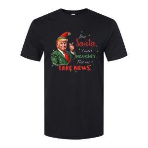 Christmas Trump Dear Santa Fake News Funny Xmas Trump 47 Softstyle CVC T-Shirt