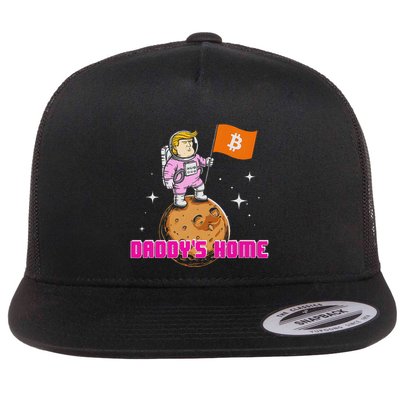 Cute Trump DaddyS Home Bitcoin Bullrun Humor Comeback Team Flatbill Hat