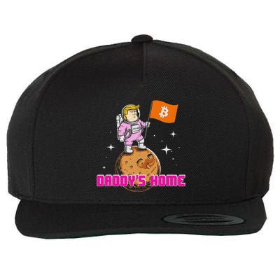 Cute Trump DaddyS Home Bitcoin Bullrun Humor Comeback Team Wool Snapback Cap