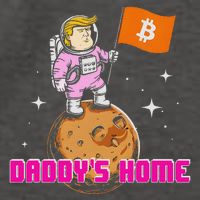 Cute Trump DaddyS Home Bitcoin Bullrun Humor Comeback Team Vector Backpack