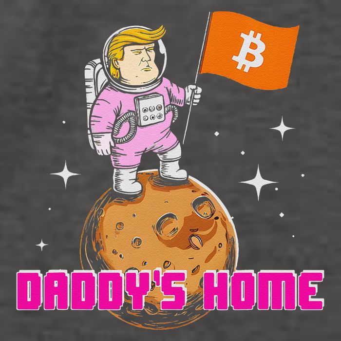 Cute Trump DaddyS Home Bitcoin Bullrun Humor Comeback Team Vector Backpack