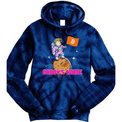 Cute Trump DaddyS Home Bitcoin Bullrun Humor Comeback Team Tie Dye Hoodie