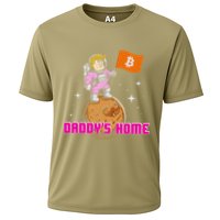 Cute Trump DaddyS Home Bitcoin Bullrun Humor Comeback Team Cooling Performance Crew T-Shirt