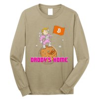 Cute Trump DaddyS Home Bitcoin Bullrun Humor Comeback Team Long Sleeve Shirt